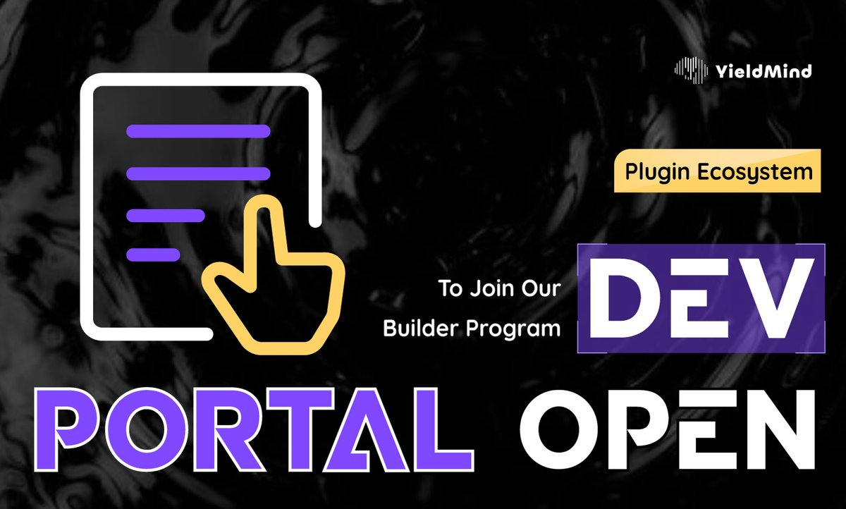 YieldMind_'s tweet image. ⚙️ Dev Portal open!
Calling all strategy devs, plugin hackers, and DeFi thinkers to join our builder program.
#PluginEcosystem #DeFiDev #YieldMind
