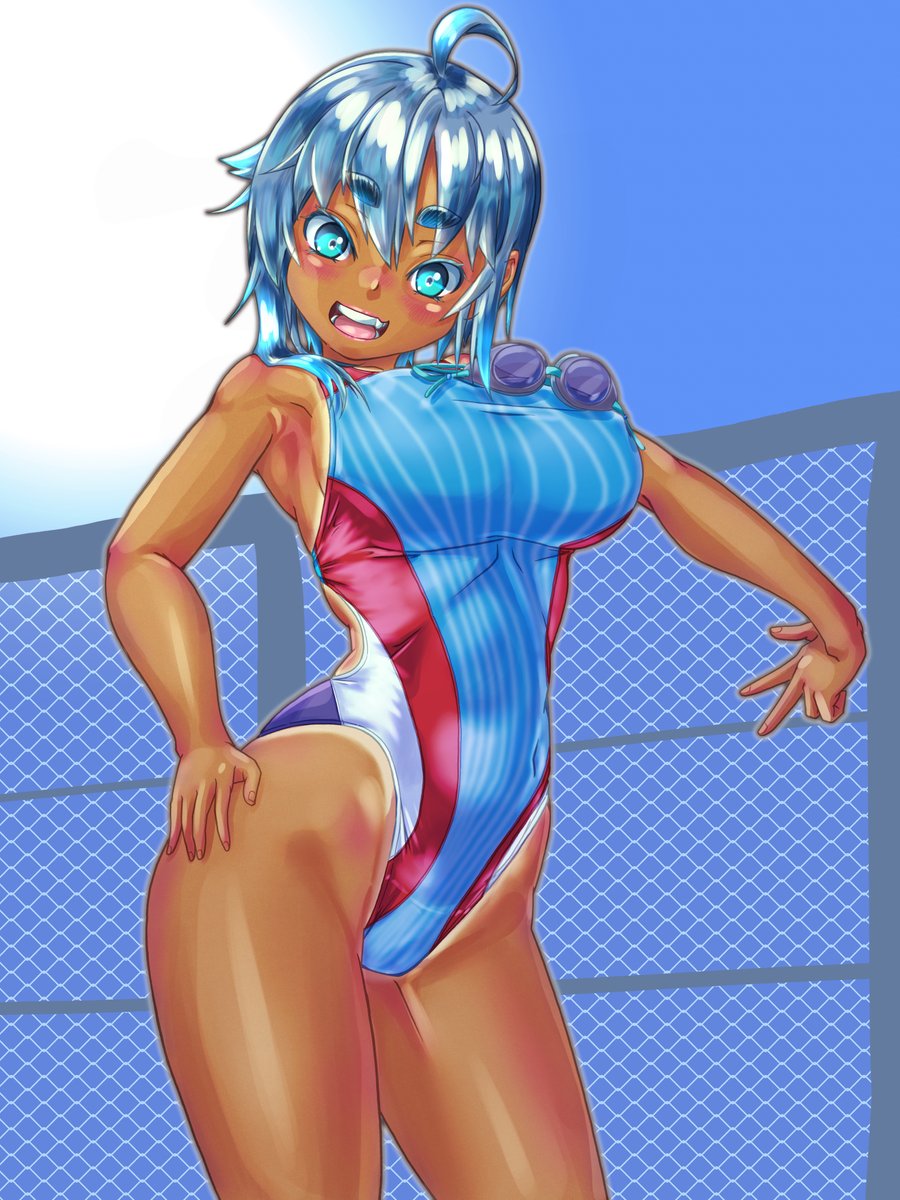 #なんの脈絡もなく水着イラストを再掲して最近フォローしてくれたフォロワーを怖がらせましょう 
描いた絵9割水着なメディア欄を見て震えるといいよ 