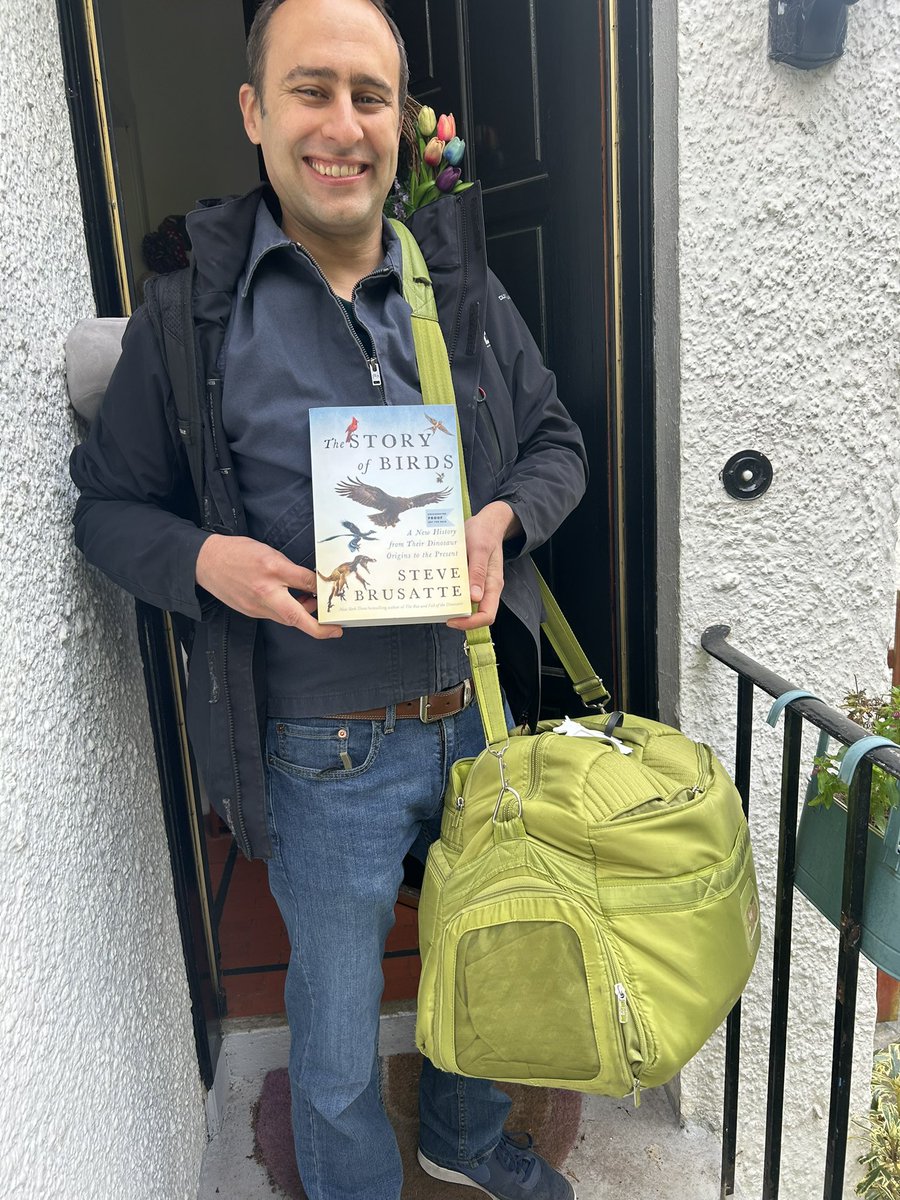 SteveBrusatte's tweet photo. Heading out for my first ever US book tour! 🇺🇸 Seattle, Bozeman, St.Louis, Boston: see you soon! 

The Story of Birds officially is released one week from today. Let’s go!!! https://t.co/7c3vHpR5bD