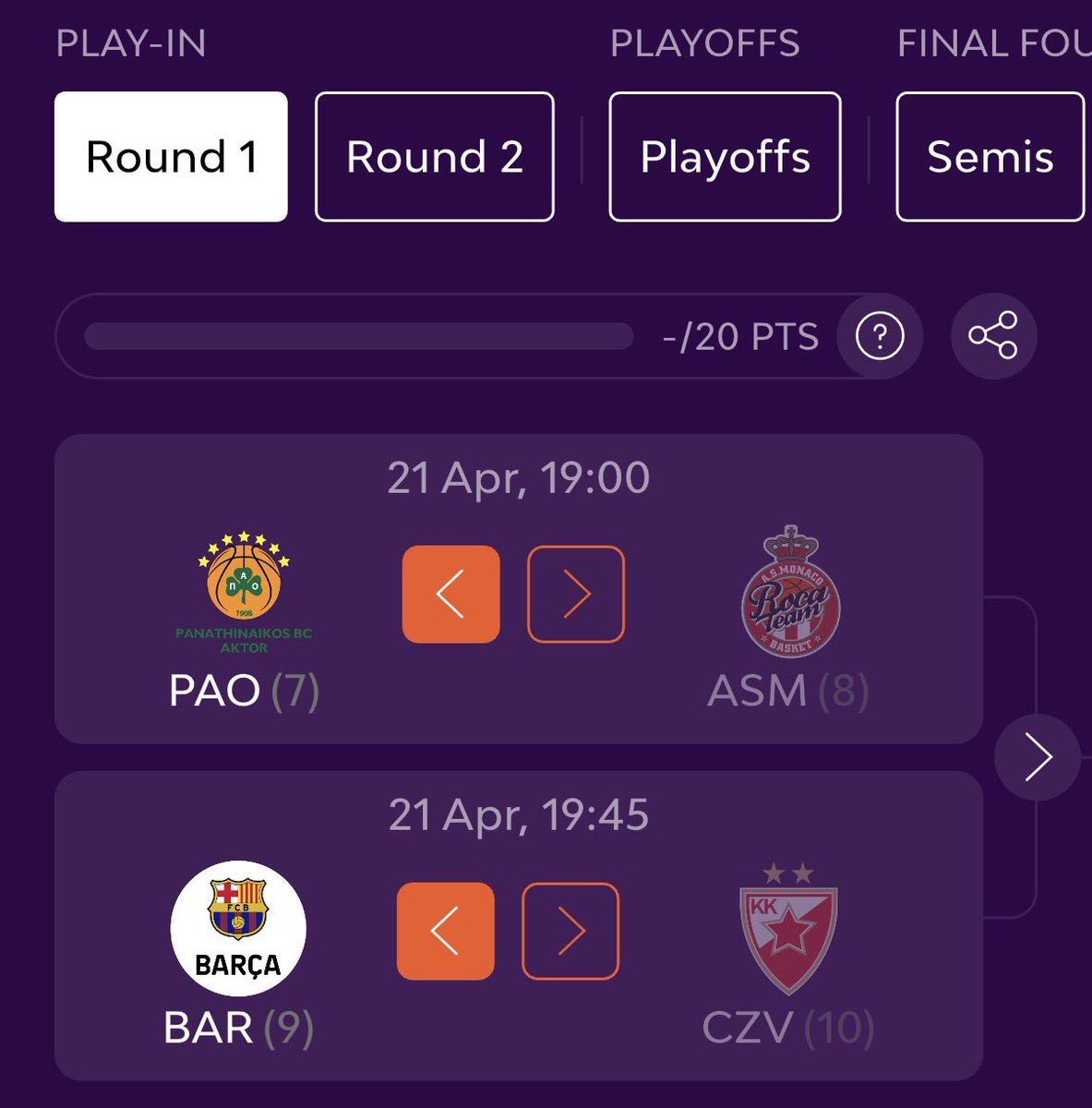 _mxur's tweet photo. Bracket 3:

Round 1:
@Paobcgr vs. @ASMonaco_Basket - #Panathinaikos ⬆️

@FCBbasket vs. @kkcrvenazvezda - #Barcelona ⬆️

Round 2:
@ASMonaco_Basket vs. @FCBbasket - #Monaco ⬆️

Playoffs:
@Olympiacos_BC vs. @ASMonaco_Basket - #Olympiacos (3-0)

@FBBasketbol vs. @bczalgiris - #FenerbahçeBeko (3-1)

@RMBaloncesto vs. @HapoelTLVBC - #RealMadrid (3-1)

@valenciabasket vs. @Paobcgr - #Valencia (3-0)

Semis:
@Olympiacos_BC vs. @FBBasketbol - #FenerbahçeBeko 

@RMBaloncesto vs. @valenciabasket - #RealMadrid