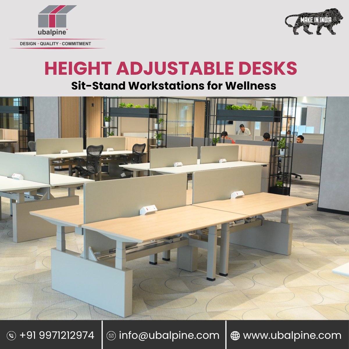 ubalpineindia's tweet image. Work Better. Sit Less. Move More.

Height Adjustable Sit-Stand Desks built for wellness, productivity, and modern workspaces.

Ergonomic. Agile. Built to perform.

Explore more:
🌐 ubalpine.com

#UBALPINE #SitStandDesk #ErgonomicDesign #WorkplaceWellness #MakeInIndia