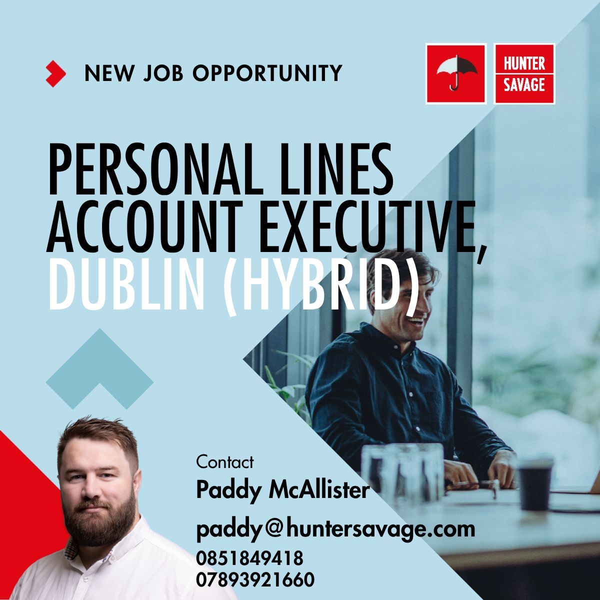 HunterSavageREC's tweet image. 🚗 Now Hiring: Personal Lines Account Executive | Dublin | Hybrid | up to €38k + bonus. 

Join a leading broker with strong progression &amp;amp; a people-first culture. Manage clients, renewals &amp;amp; new business.

📩 paddy@huntersavage.com

#InsuranceJobs #DublinJobs #HunterSavage