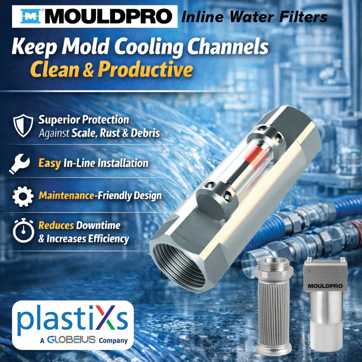 PlastixsLLC's tweet image. Mouldpro Stainless Steel In-Line Filter:  Superior, Affordable Protection Against Foreign Particles in Injection Molding Cooling Channels

See More: hubs.ly/Q04cQZBb0

#moldcooling #injectionmolding #plastixs  #contaminants #filter #inlinefilter