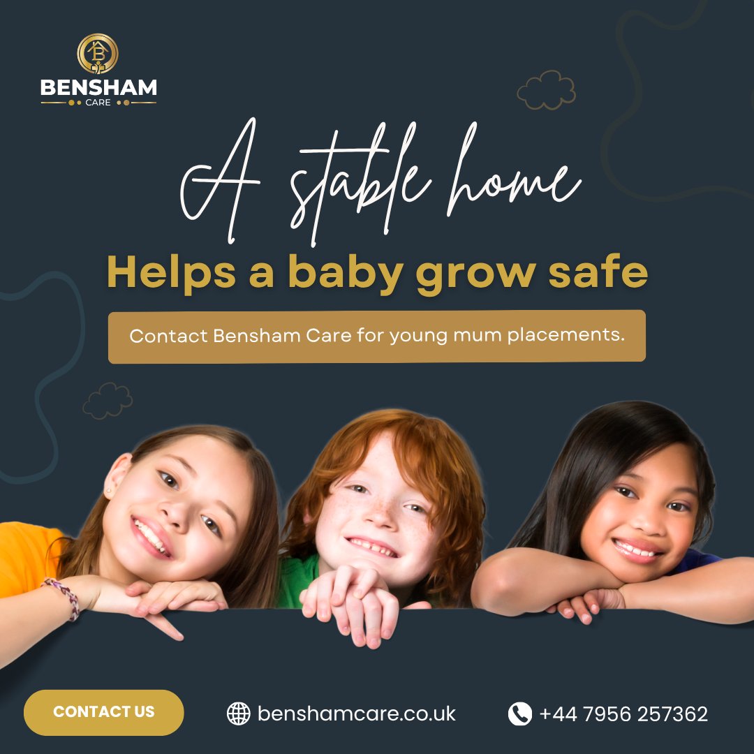 BenshamCare's tweet image. Bensham Care supports young mums and babies in the UK through structured supported living placements.

Contact Bensham Care for young mum placements.

Visit us: benshamcare.co.uk
Contact us: +44 20 8684 7888
#YoungMumsUK #BenshamCare #SupportedLiving