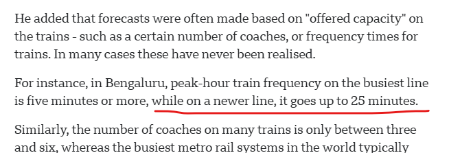This is actually not true. By "newer line" he means Yellow Line. Yellow Line frequency is now down to 9 mins.