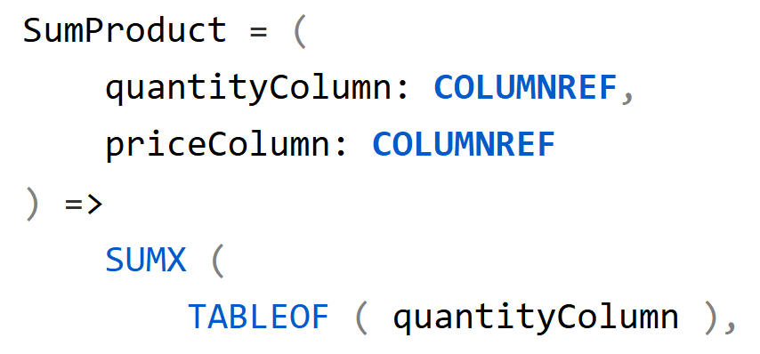 marcorus's tweet image. This article+video describes the parameter types available in DAX user-defined functions, focusing on the specialized reference types MEASUREREF, COLUMNREF, TABLEREF, and CALENDARREF.

#dax #powerbi

sqlbi.com/articles/under…