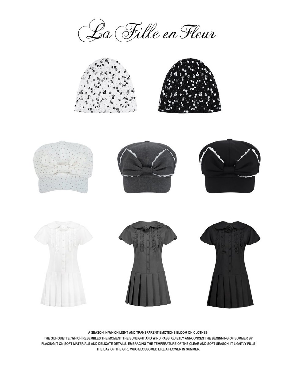 ݁₊⊹˚୨ৎ ྀི 26 SUMMER COLLECTION | 2ND DROP

: La Fille en Fleur 2nd drop Now available 🤍
 illigo.co.kr