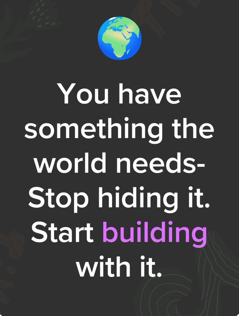 CitiesTraveller's tweet image. You have something the world needs-Stop hiding it. Start building with it. 
#PurposeDriven #Impact #ShowUp