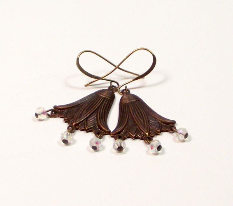 DesignsbyAudrey's tweet image. Lotus Bloom Antique Bronze and Crystal Earrings - Bronze Lotus Flower Earrings by  #DesignedbyAudrey.  Fabulous women's #handmade jewelry and accessories etsy.me/4kNvzLb via @Etsy