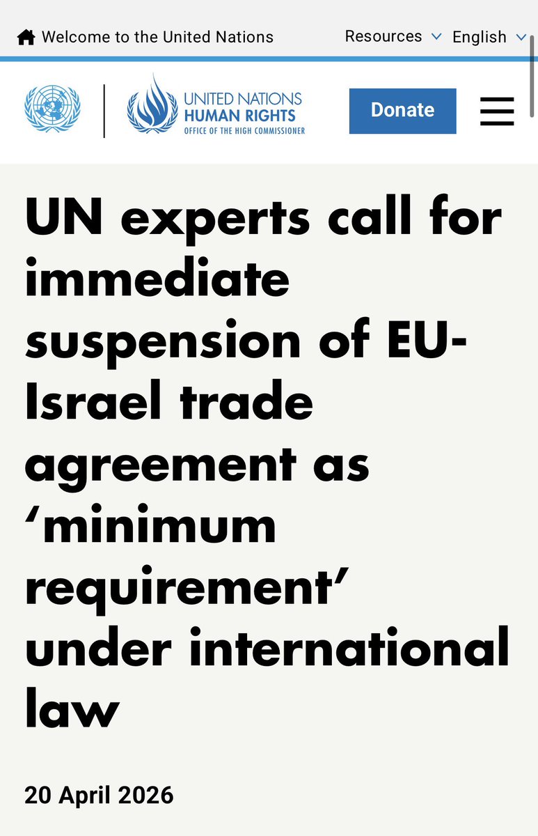 🔴🇪🇺 Aujourd’hui, l’UE est face à ses responsabilités historiques, alors que le consensus en faveur de la suspension de l’accord d’association UE–Israël est de plus en plus large à tous les niveaux :

- 4 États membres de l’UE (Belgique, Slovénie, Espagne et Irlande)
- le