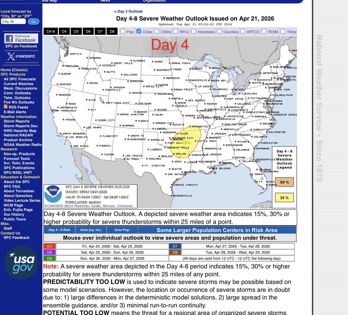 Wx_Gage13's tweet photo. This is your day 2-5 Outlook per the NWS:
Severe weather continues as we go into a new week! These will be systems I'll continue to watch and provide you guys with updates! #Severewx #Severe #NWSSPC https://t.co/CdOsy3UQ7O