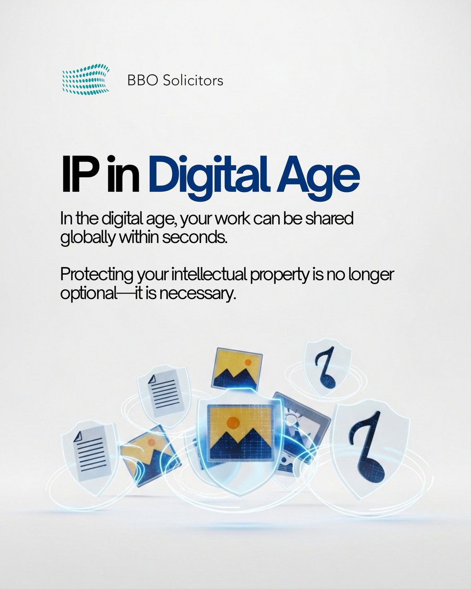 BBO_Solicitors's tweet image. The digital space moves fast.
Make sure your ideas are protected before they spread.

#DigitalAge #IntellectualPropert #Innovation #TechLaw