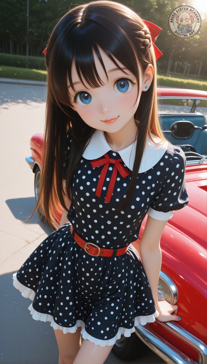 aries_imouto's tweet image. もしも唯ちゃんが、1950年代にタイムスリップしたら？

皆さん好きな映画は何ですか？
私は”Back to the Future”が好き過ぎて、ほぼセリフを覚えるほど見ています🥰

1955年にタイムスリップする話なのですが、そのシーンで出てくる50年代風ファッションのプロンプトを作ったので公開します✨