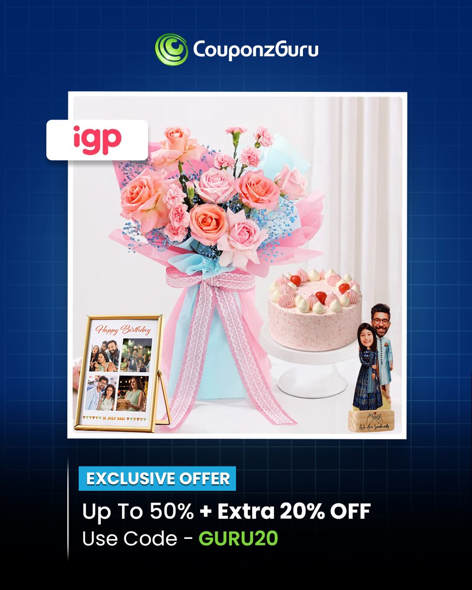couponzguru's tweet image. Exclusive Offer 😍
- Get Upto 50% Off On Gifts Flowers &amp;amp; More
- Extra 20% Off On Cart Value Of Rs. 1,523

Use Coupon Code - GURU20 To Get The Offer.

#valentinesday #giftideas #OfferSale #SpecialOffer #coupon #cgturns15 #15yearsofcouponzguru #cgturns15 #cg15thanniversary