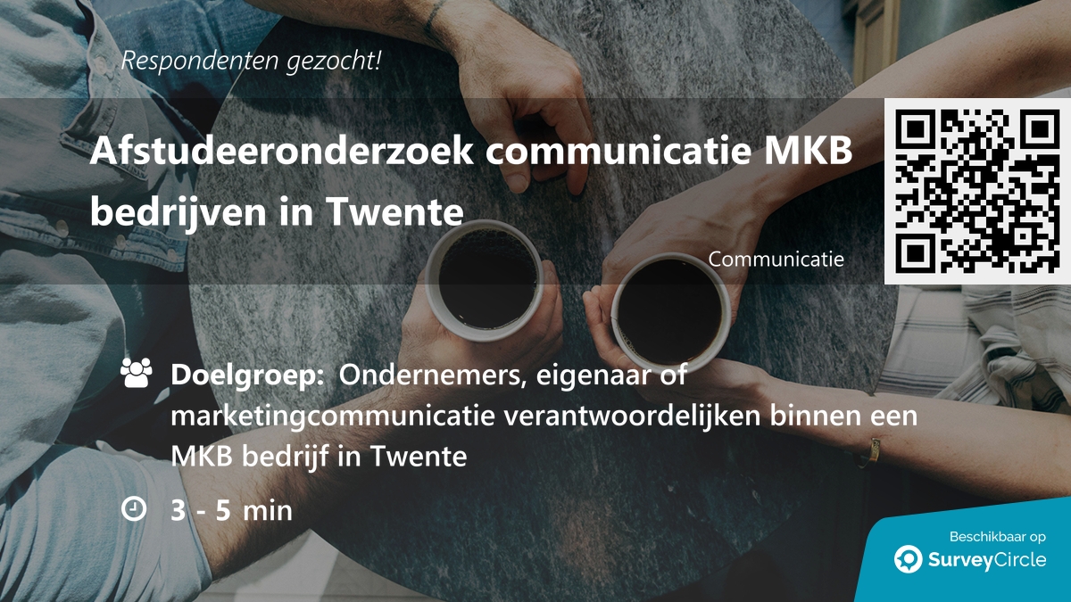 daily_research's tweet image. Respondenten gezocht voor onderzoek!

Onderwerp: "Afstudeeronderzoek communicatie MKB bedrijven in Twente" surveycircle.com/F6358M/ via @SurveyCircle #saxionuas

#communicatie #marketing #bedrijven #ondernemers #afstudeer #onderzoek #mkb
