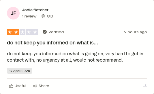 or_rhea's tweet image. Jodie fletcher gave Purplebricks 2 stars via @Trustpilot trstp.lt/hL0EqtZRth #CONmisery #NoBull #ownit