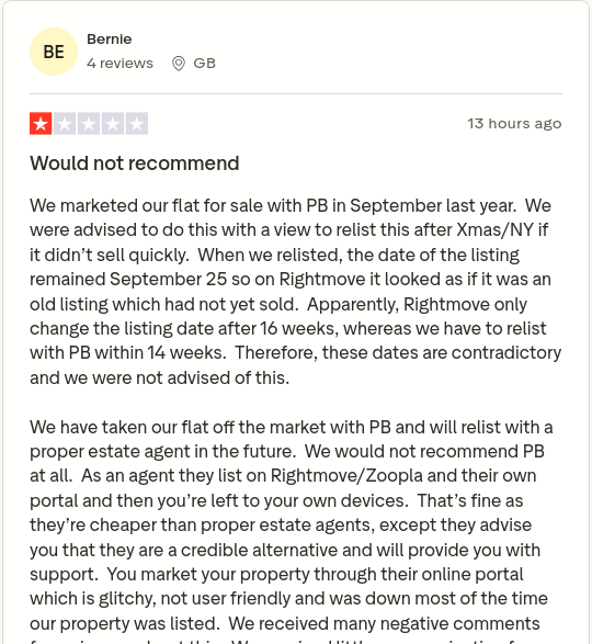 or_rhea's tweet image. Review of the sales pitch v. Review of the actual service🤦‍♂️🤦‍♀️

Bernie gave Purplebricks 1 star via @Trustpilot trstp.lt/zGcOwKQSSd #CONmisery #NoBull #ownit