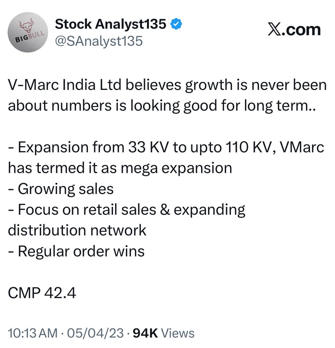 1 lot invested in SME KPI Green in 2021 is 1 Cr..
1 lot invested in SME RMC Switchgears in 2022 is 50 lakhs..
1 lot invested in SME VMarc in 2023 is 25 lakhs..

SMEs are not bad just track their earnings and growth, they can change the fortunes..