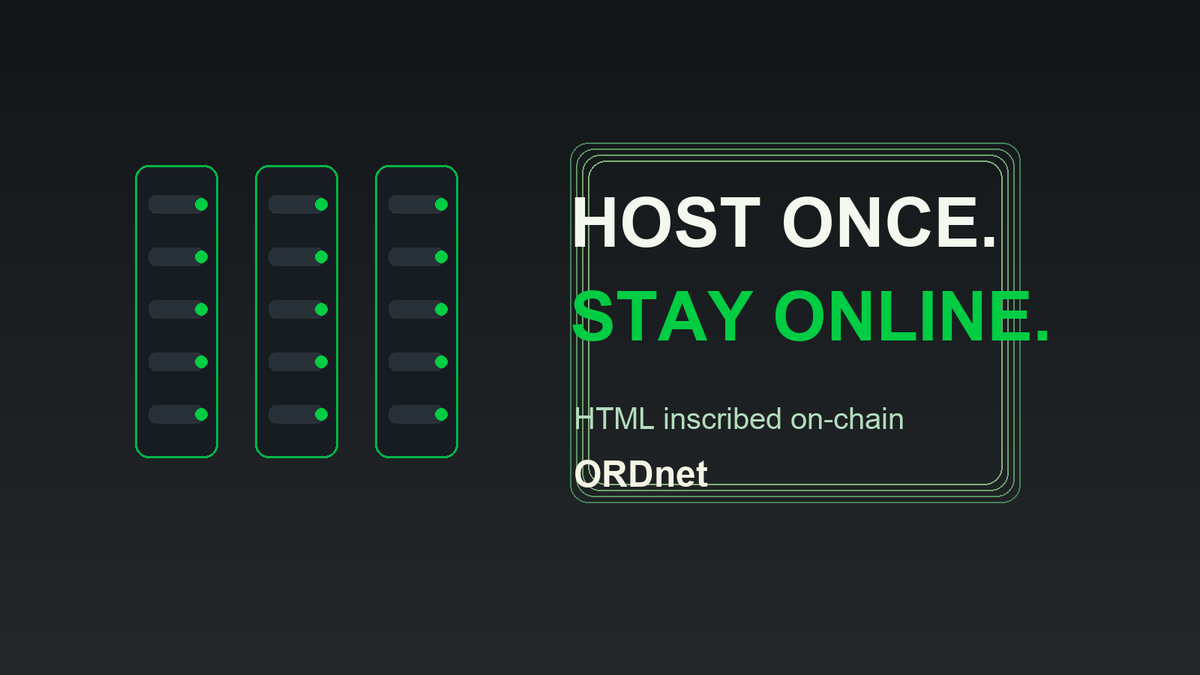TrueWeb3Hosting's tweet image. Why keep paying rent for hosting? Inscribe your HTML with ORDnet once and keep the website under your control. hello.ordnet.io #ORDnet #WebHosting #BSV #PermanentWeb