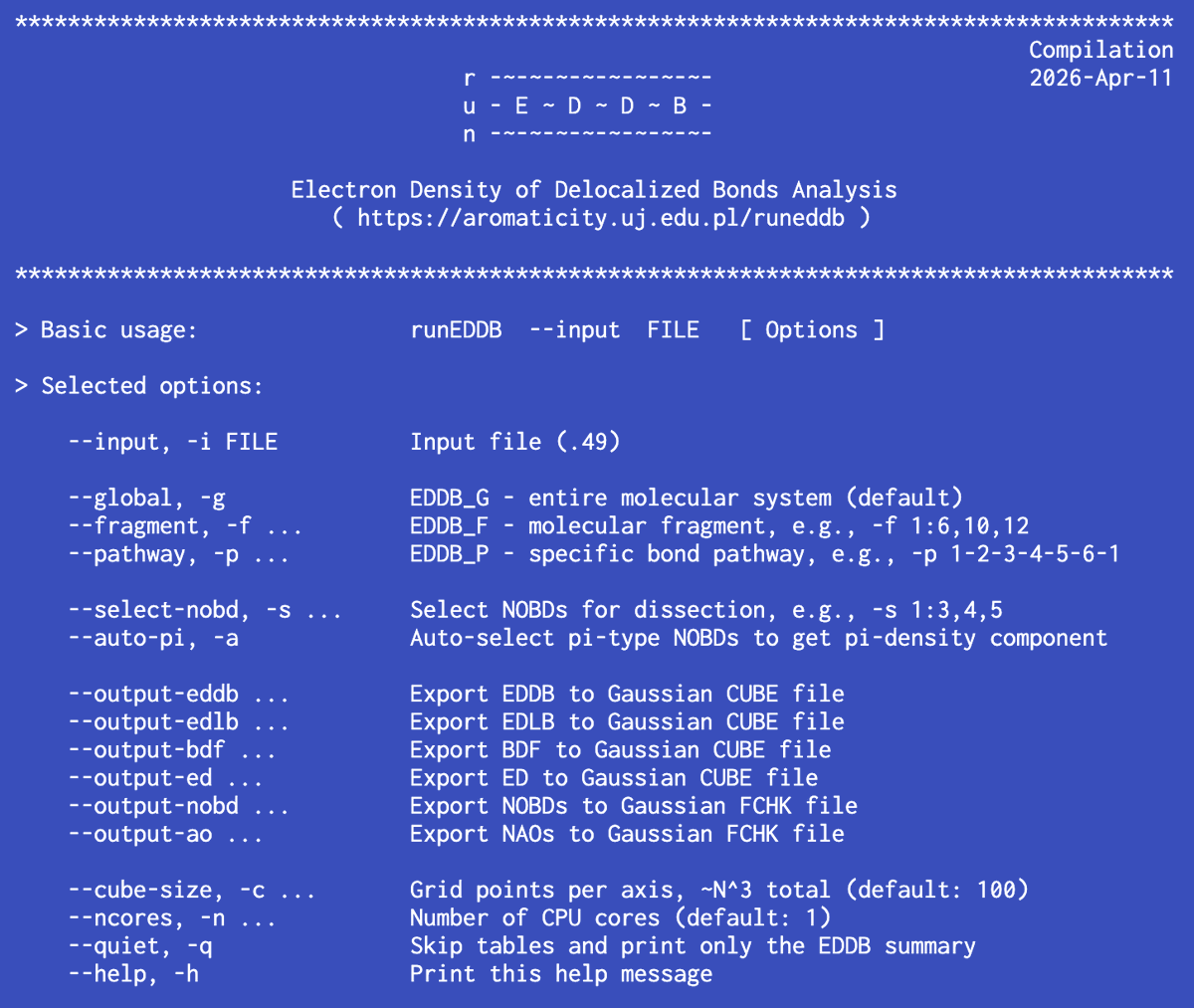 szczepanikgroup's tweet photo. runEDDB is out — a blazing-fast Fortran 2008 (+OMP) implementation of EDDB & BDF. Hundreds of atoms in <10 s. Global/local conjugation, π/δ detection, writes cubes and fchk, parallelized. Linux/Win/macOS with one-click install, tutorial & manual at https://t.co/VHHdy1m9Bx