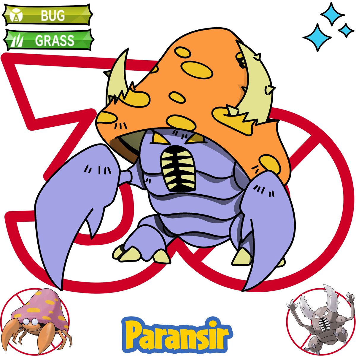 Nerdalachia's tweet image. Paransir #pokemon #fakemon #fusion #fanart