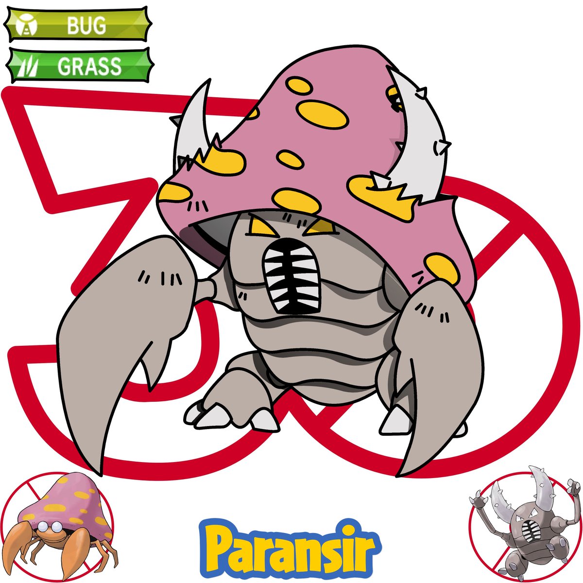 Nerdalachia's tweet image. Paransir #pokemon #fakemon #fusion #fanart