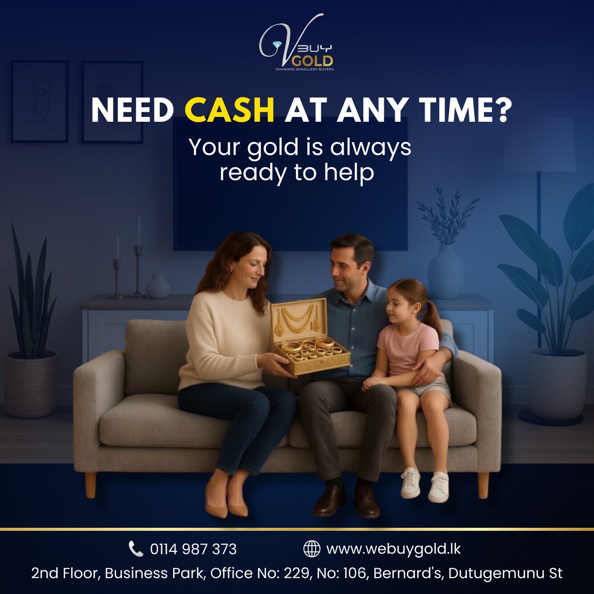 vbuygoldlk's tweet image. 💰 Need cash at any time? We’ve got you covered.

📍 Visit Us:
2nd Floor, Business Park, Office No: 229,
No: 106, Bernard’s, Dutugemunu Street, Kohuwala, Colombo, Sri Lanka
📞 0114 987 373
🌐 webuygold.lk
#NeedCash #SellGoldSriLanka #InstantCash #GoldBuyerLK
