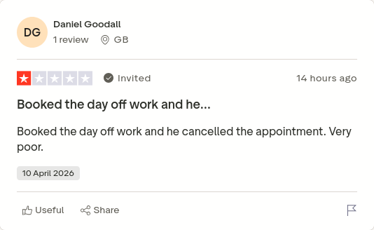 or_rhea's tweet image. Daniel Goodall gave Purplebricks 1 star via @Trustpilot trstp.lt/TooIvH5UWx #CONmisery #NoBull #ownit