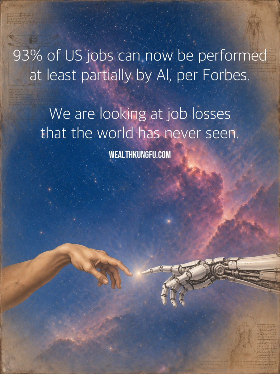 WealthKungFu's tweet image. Geoffrey Hinton on AI's job loss:

History’s tech revolutions replaced one job with another e.g. tractors replaced farm jobs with factories &amp;amp; office jobs.

However, #AI will break that cycle, because AI can replace BOTH  physical and intellectual labour.

For people with heads
