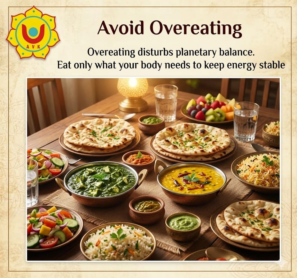 AVK_MANISH's tweet image. Overeating doesn’t just affect your health… it disturbs your inner balance. Choose mindful eating and feel the difference in your energy, mood, and clarity! 

#MindfulEating #HealthyHabits #EatRight #BalancedLife #WellnessJourney #HealthyLiving #FoodDiscipline #astrovedickundli
