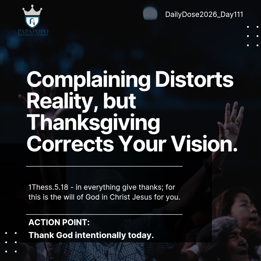 popsondammy's tweet image. Even in difficult times, thanksgiving helps you see: 👉 “God is still working.”

When thanksgiving stops, perspective shifts negatively.
You begin to focus on lack instead of provision.

#Thanksgiving #Gratitude #KingdomPrinciple #MorningReflection #DailyDose #PapaPopo