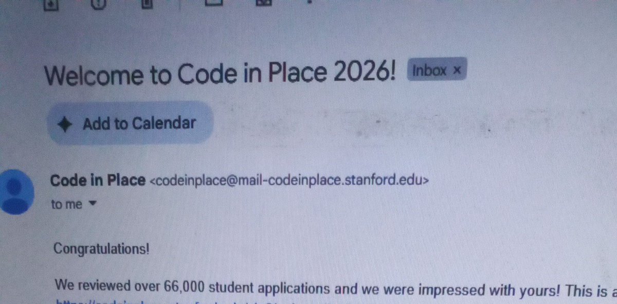 sai_sarah25's tweet photo. I am thrilled to be attending Stanford University’s Code in Place coding course. I was one of the selected participants out of more than 66,000 applicants worldwide.

#coding #pyhton #adhd #codeinplace #stanford https://t.co/zQkOElya53