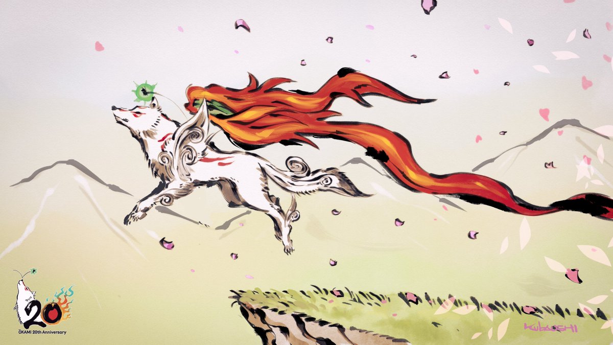 Kubaushi's tweet image. Happy Okami 20th Anniversary!!!

One of the most beautiful games I ever played and treasure the most!

#Okami #大神20th #Okami20th