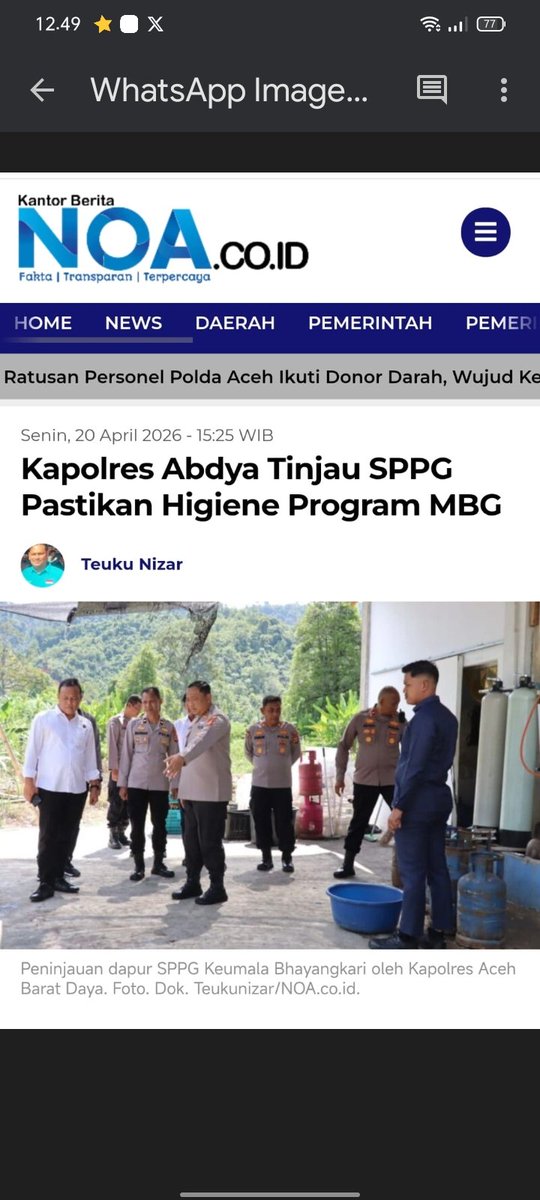 ManYT62029's tweet photo. Dibalik senyum ceria anak-anak kita, ada tanggung jawab besar untuk memberikan nutrisi terbaik. Kehadiran ratusan SPPG di pelosok negeri adalah bukti nyata komitmen Polri dalam GiziUntukAnakIndonesia guna Menjamin Ketahanan Pangan.#GiziUntukAnakIndonesia https://t.co/SriGZlivZm