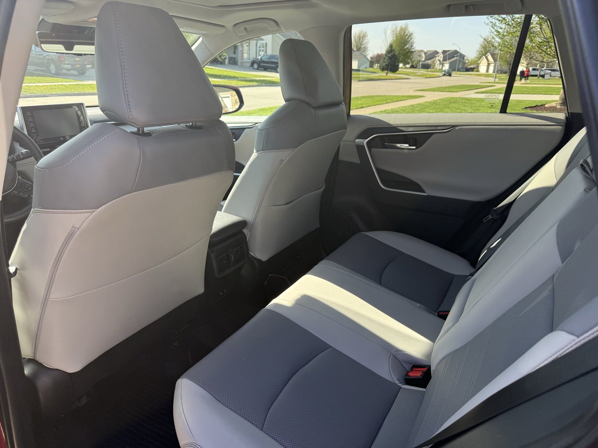 CHDAngelMom's tweet photo. Sorry, but thanks to my great friend @k_guarez & her eagle eye…. I had to take down my other post & edit the photos (don’t want private info getting out there by mistake) 😉 #GoodLookingOut
Loving my new ride. 2020 Toyota Hybrid RAV4 LE - Looking forward to testing its distance out on the trip.… I think I might be able to make it to Sterling, CO. w/o filling up!!
It’s an adjustment using the Digital Rearview Camera - Marc described it perfectly “it’s like looking at computer monitor” 🤣
It has seat cooling / warming, auto cruise control that will slow down behind other cars & resume once the traffic has cleared.
Big charges in features on these new cars! Esp. When the only feature(s) my Malibu had were cruise control & power windows + locks 🤣🤣🤣 #Upgrade #ToyotaRAV4 @toyotadm #OnPatrolLive #OPLive #OPL #OPNation #MyNewRide