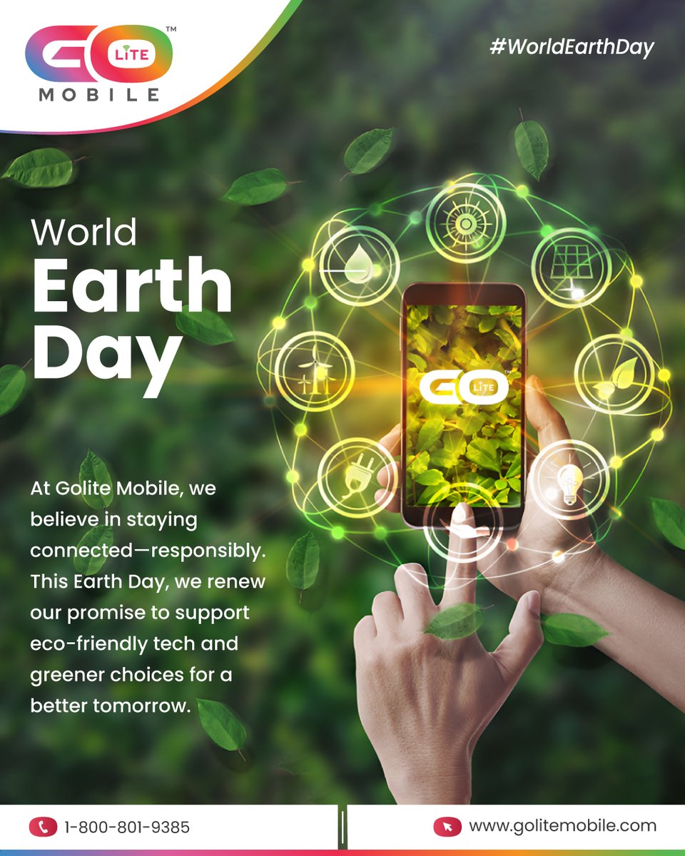 GoLiteMobile's tweet photo. 🌍#StayConnected—ResponsiblyThis #WorldEarthDay, #GoLiteMobile reaffirms its commitment to a greener future🌱
Because staying connected should also mean caring for the planet.
✨Supporting #ecofriendlytechnology
✨Encouraging greener choices
✨Building a better tomorrow, together https://t.co/ezXkZlvDst