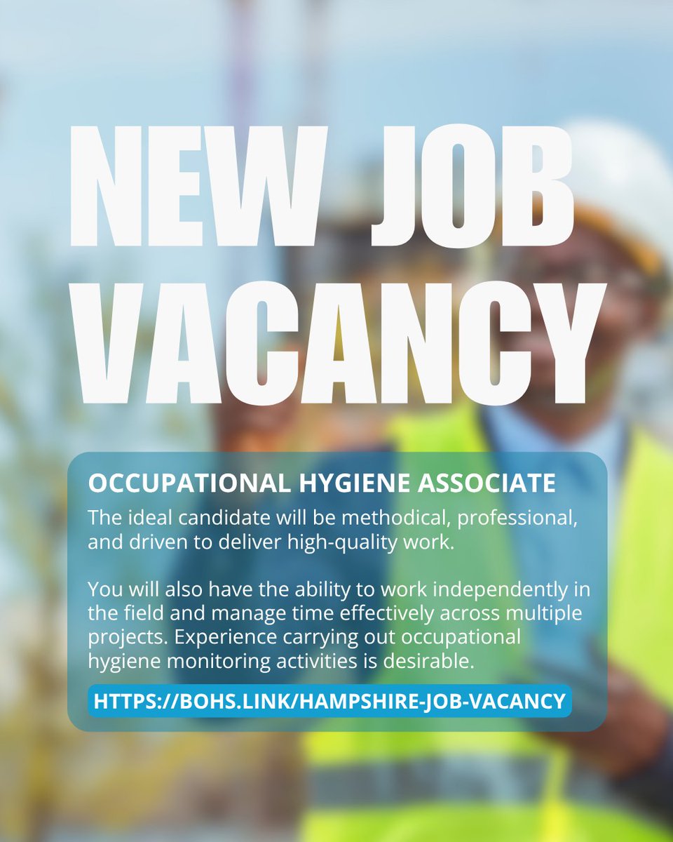 The British Occupational Hygiene Society tweet media