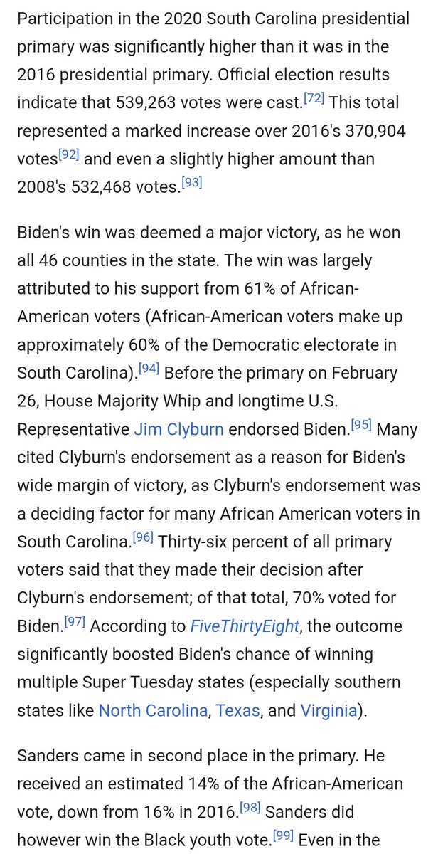 HenryWLflow's tweet photo. @D__Cain I don't think your frontal lobe was developed if you think that's what happened. He kinda destroyed Bernie in states that weren't 90% white even before Super Tuesday https://t.co/NVlzv2WAe7