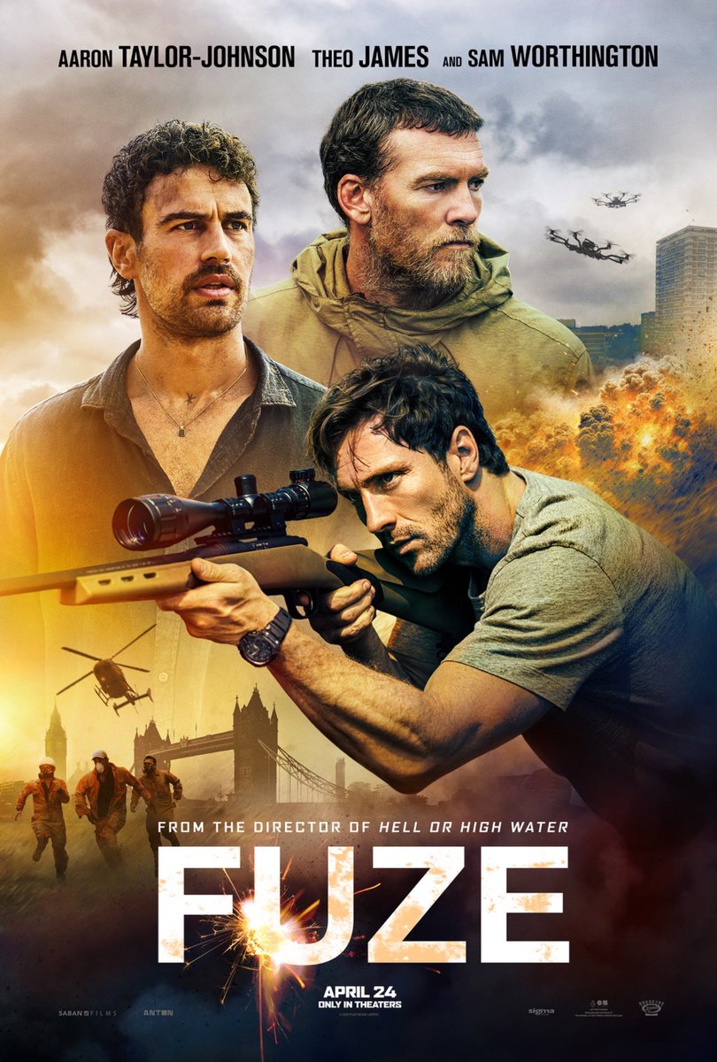 FUZE is a white-knuckle heist thriller that keeps you on the edge of your seat throughout, filled with plenty of twists and turns.  Sadly, its 3rd act unravels by the second and holds the film back.  Starring Aaron Taylor-Johnson, Sam Worthington, Gugu Mbatha-Raw, and Theo James