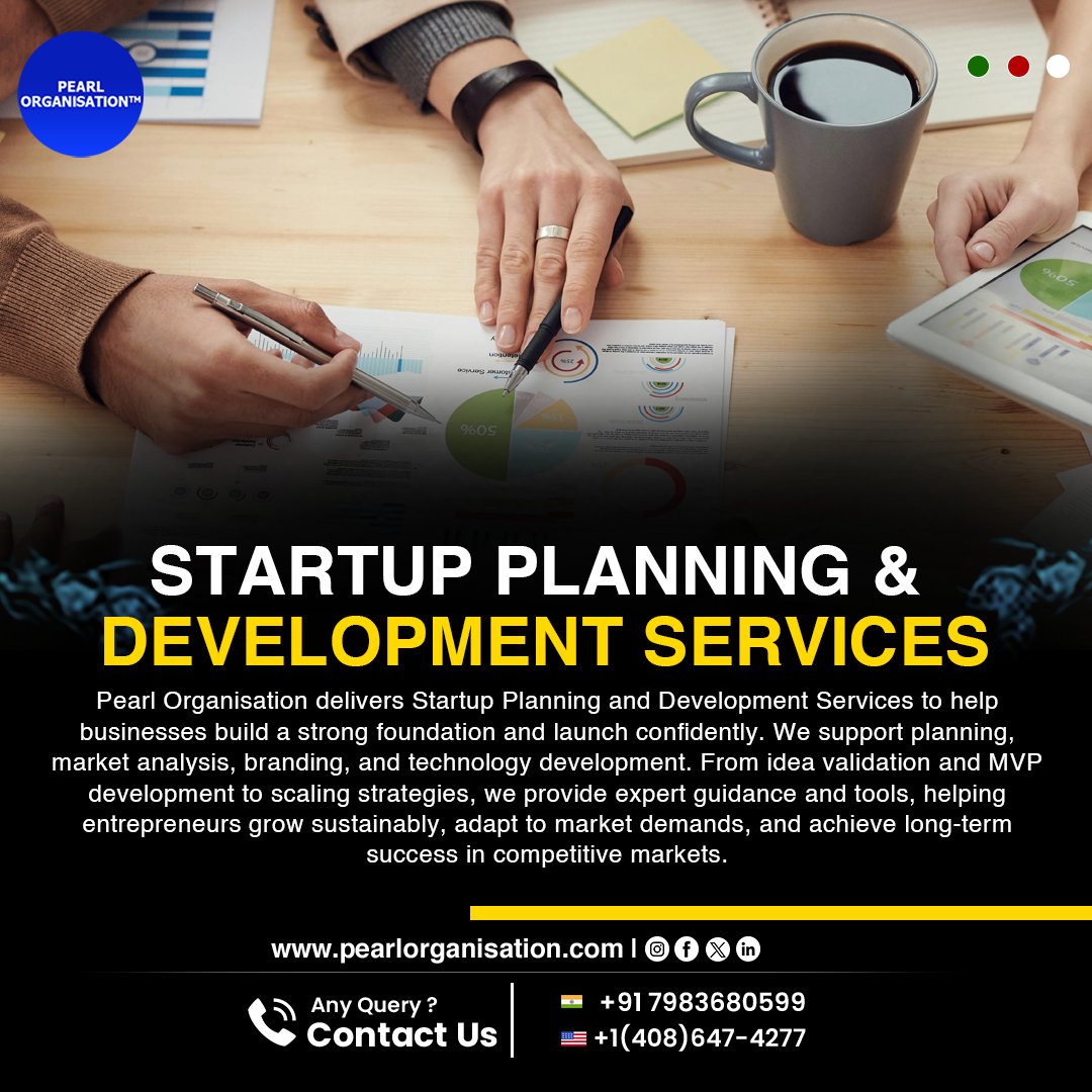 pearlorgs's tweet image. From idea to MVP and beyond! 💡 Our Startup Planning &amp;amp; Development services help entrepreneurs launch confidently and scale sustainably. 🚀 

🌐 pearlorganisation.com

#Startups #Entrepreneur #MVP #BusinessGrowth
