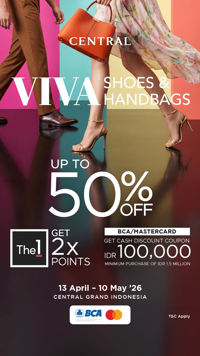 CentralStoreID's tweet photo. Everyone can never get enough of more 👞 👟 👠 enjoy more with our VIVA Shoes &amp; Handbags 👜 campaign https://t.co/bjrRUq8u3D