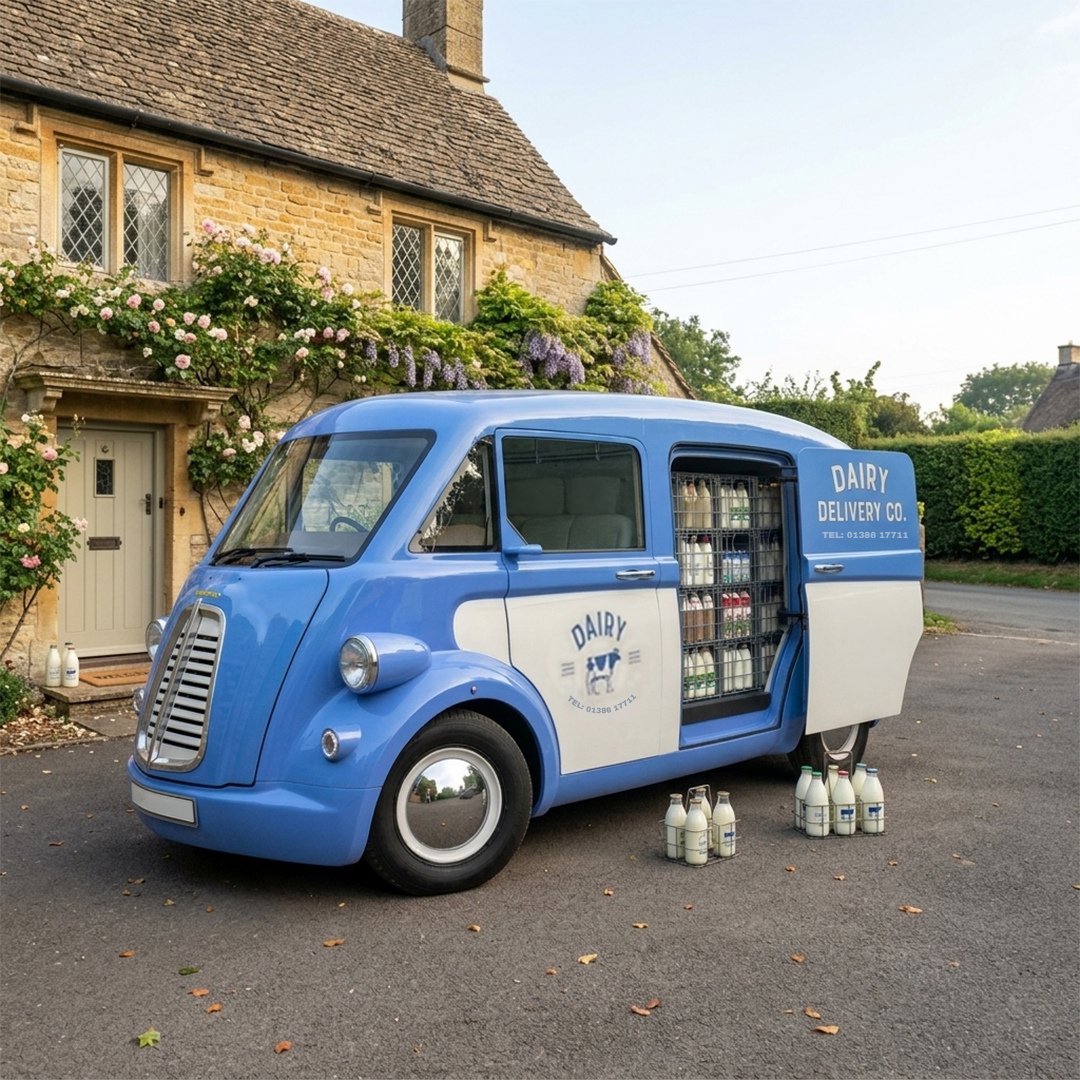 MorrisComm's tweet image. Designed for modern delivery⚡

The #morrisje  is reimagined here as a fully electric milk delivery van, combining practicality, efficiency, and electric performance in the Cotswolds 🐄 

Register your interest here: zurl.co/y0Dvr

#delivery #cotswolds #dairy
