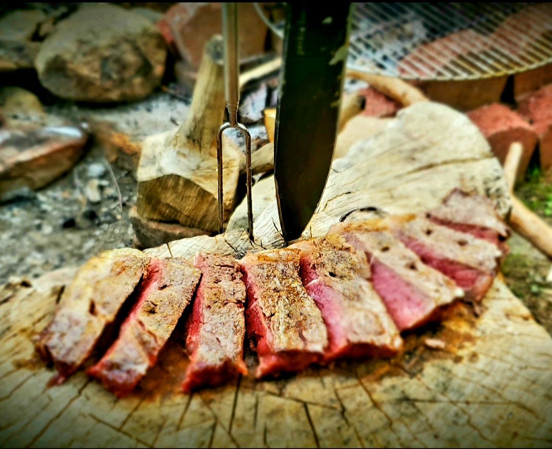 Meat cooked on a wood fire still  tastes like it did 10,000 years ago 🤌