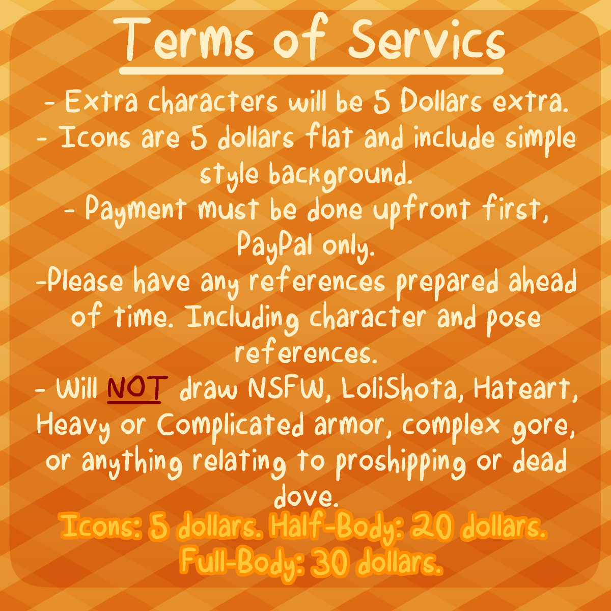 I really didn't want to do this, but me and my mother are in a really tough financial situation, and we need all the money we can get to pay for food and rent. I'm opening up my commissions to try and get up any extra money.
Please retweet
#commissionsopen #digitalart #Commission