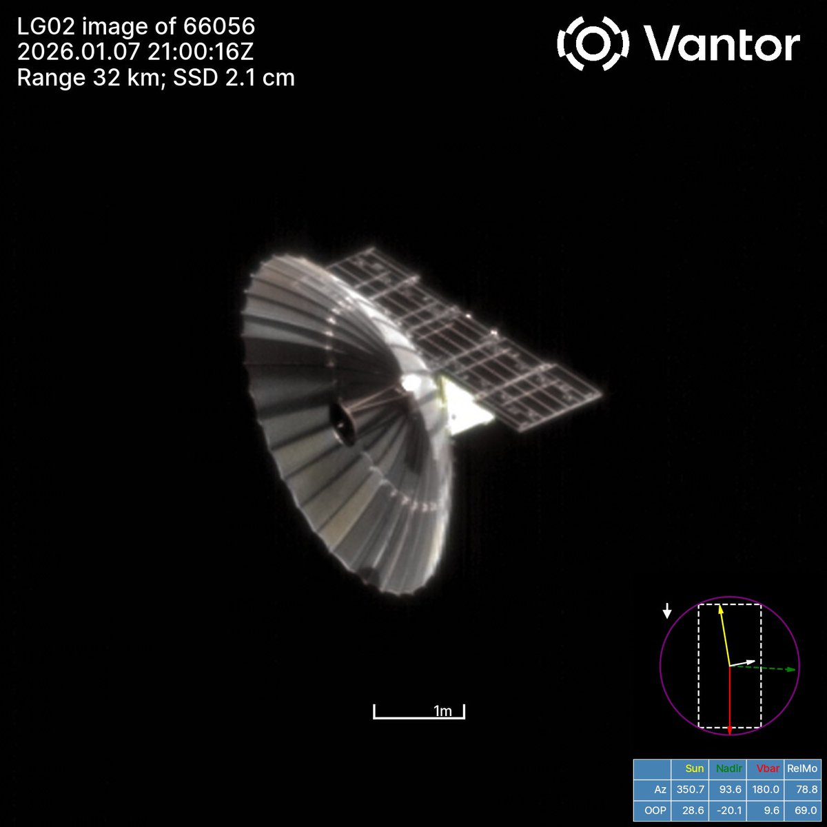 XploraSpace's tweet photo. 🇨🇳👀🇺🇸 La société américaine Vantor dévoile une image rapprochée d’un satellite radar chinois.
Capturée à 32 km, cette image non terrestre atteint 2,1 cm de résolution et révèle des détails inédits. Une démonstration technologique pour @vantortech… et un satellite plutôt stylé ! https://t.co/HE2H7CbkBS