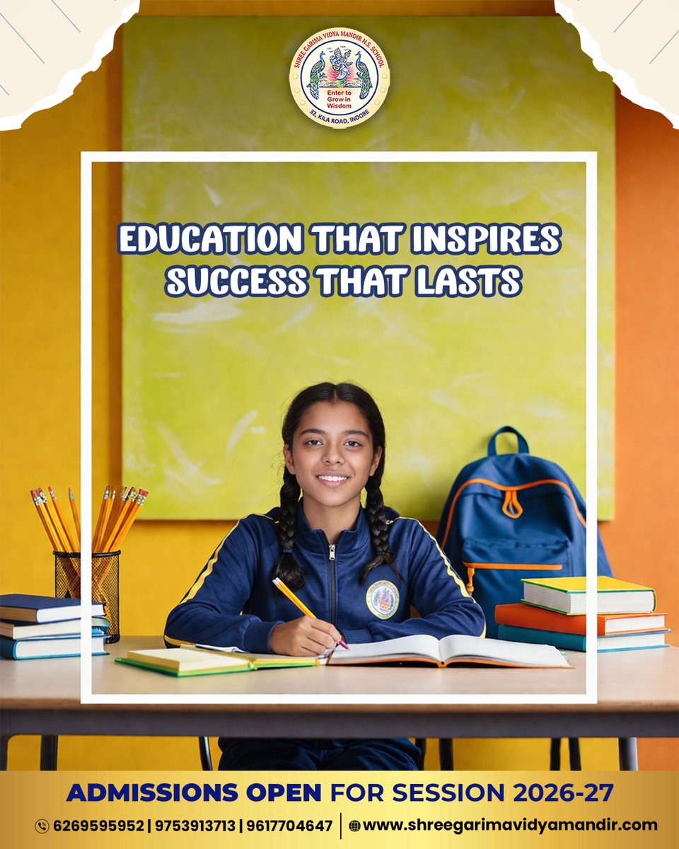 SGVMIndore's tweet photo. Not just lessons, but life in the making.
At SGVM, every child is a story unfolding.
#Shreegarimavidyamandirschool
#SGVM #FutureInMaking #BeyondBooks #StudentJourney #LearningWithPurpose https://t.co/Lk6AZ651t9