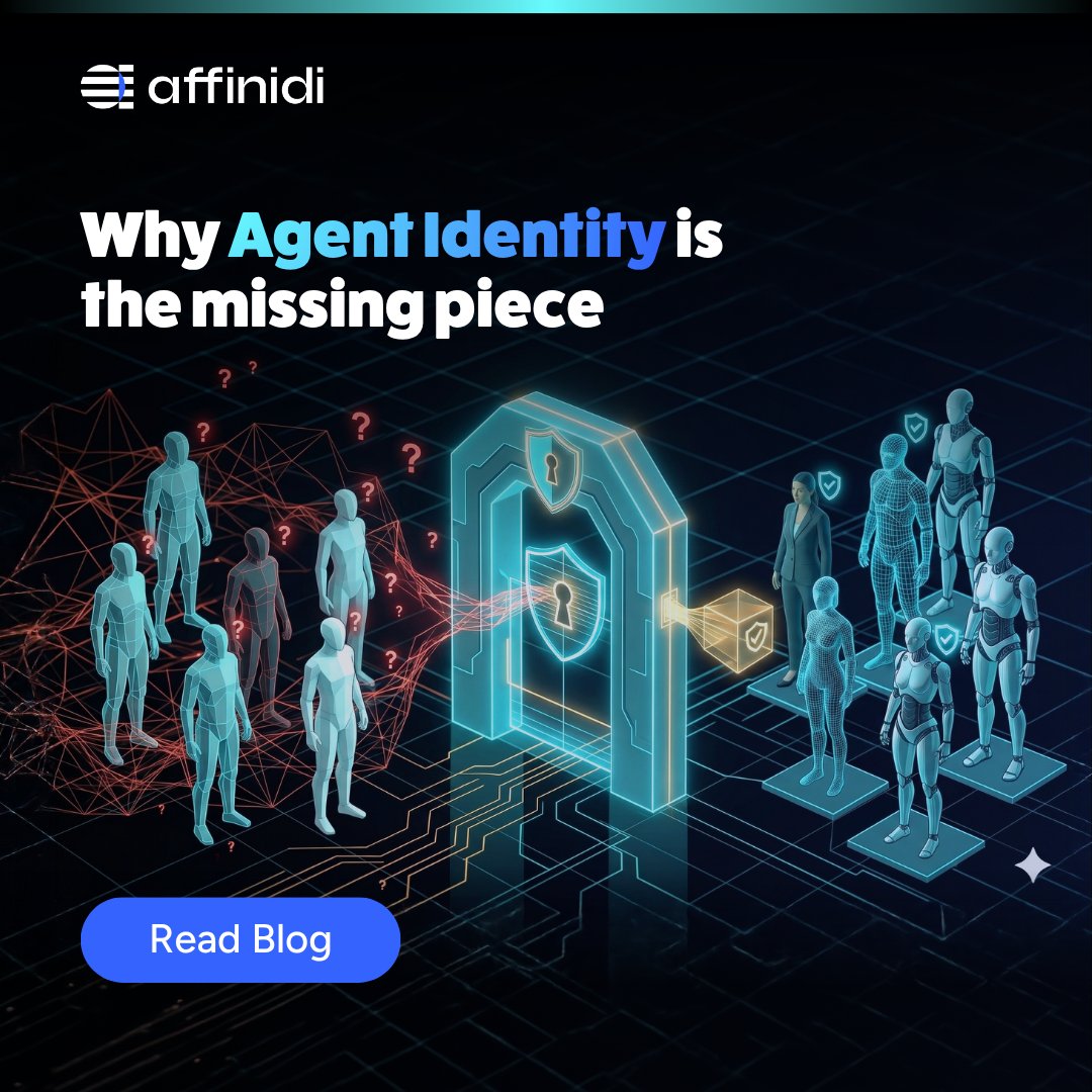 affinidi's tweet photo. Enterprise AI is accelerating, and autonomous agents are reshaping how organisations function. They are making decisions, running workflows, interacting with customers, and even collaborating with other agents.

But there is a blind spot for most technical leaders i.e. Do you know all the agents operating inside your systems?

Many agents operate without verifiable identity, authenticated only by API keys or system tokens that reveal almost nothing about their origin, permissions, or trustworthiness. Without identity, there is no reliable governance, and hence no accountability.

Michael Yih, Marketing Manager at Affinidi, explains what it takes to scale autonomous agents safely and confidently in an Enterprise ecosystem. This is essential reading for anyone interested in the future of AI governance: