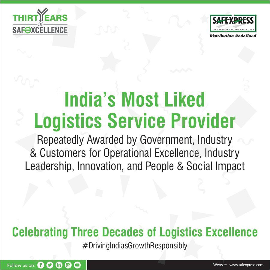 Safexpress's tweet photo. As #Safexpress marks three decades of growth, innovation, and unwavering commitment, here’s a look at the milestones that have shaped our journey.
Thank you for all your support in this journey.
#MostTrusted #CustomerChoice #LogisticsLeader #IndustryLeadership https://t.co/HPtBEPm764