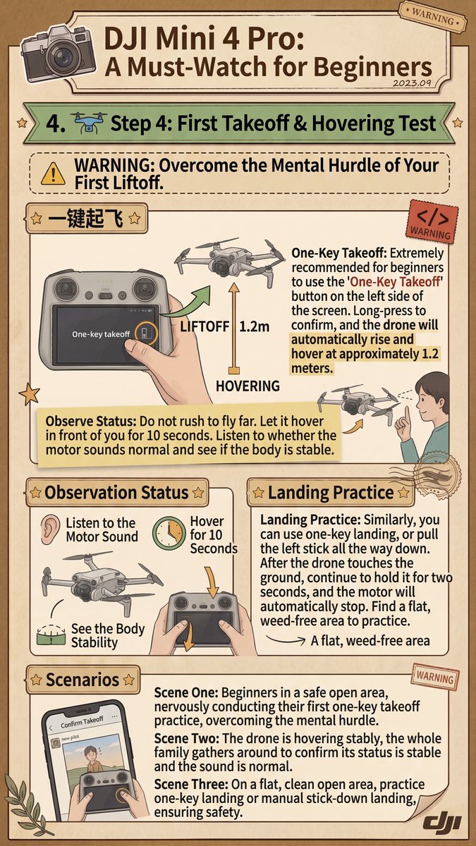 PreFlyTech's tweet photo. DJI Mini 4 Pro Tutorial 🚁

A step-by-step guide to get you flying fast 📸

From setup and controller connection to basic flight and camera settings
everything is clearly shown so beginners can start with ease ✈️

#DJIUSA #Mini4Pro #DroneTutorial #AerialPhotography #Tech https://t.co/ySwaIRa5Rq