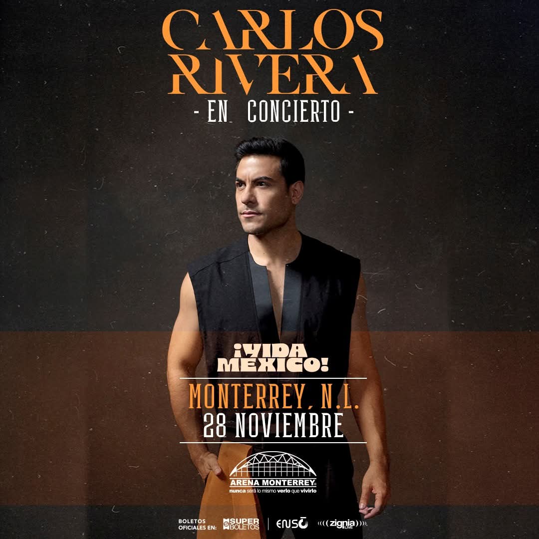 JathzyM's tweet photo. #CarlosRivera  llega a la @ArenaMtyOficial con su #VidaMexicoTour este 28 de noviembre 
🎟️ Boletos 30 de marzo en https://t.co/7U77lDwjto

@WestWoodEntt
@sonymusicmexico
@riveristashq
@ClubSoloTu
@SoloTuSedeLeon
@STsedeIrapuato

#ClubOficialSoloTu 💙 https://t.co/FAXpANFNeN